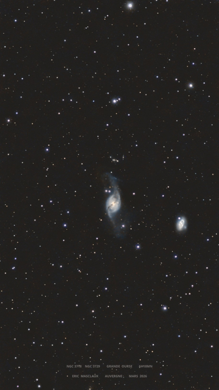 NGC 3718  &amp;  NGC 3729   6h18mn  Mars 2026