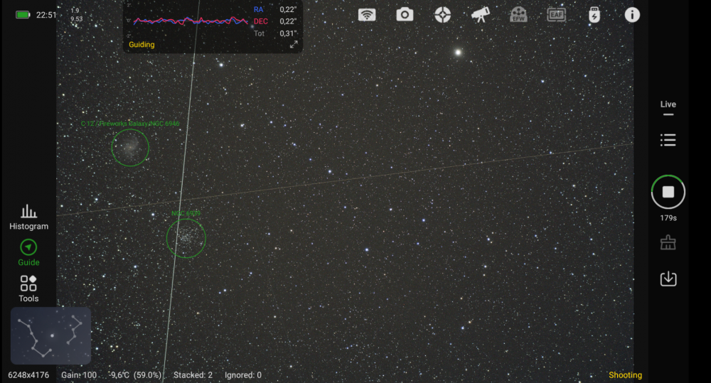 NGC6946+NGC6939 + NEB SOMBRE  - 72ED - ASI.2600 - Pas de Filtre  -10° - 2X300 - 27.08.2022 - 22H45.png