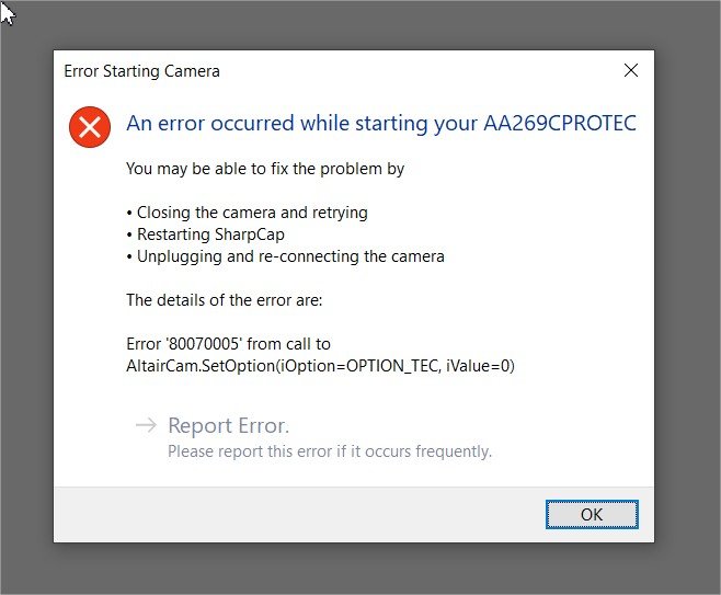 SharpCap Pro (v4.0.9478, 64 bit) - Error Starting Camera.jpg