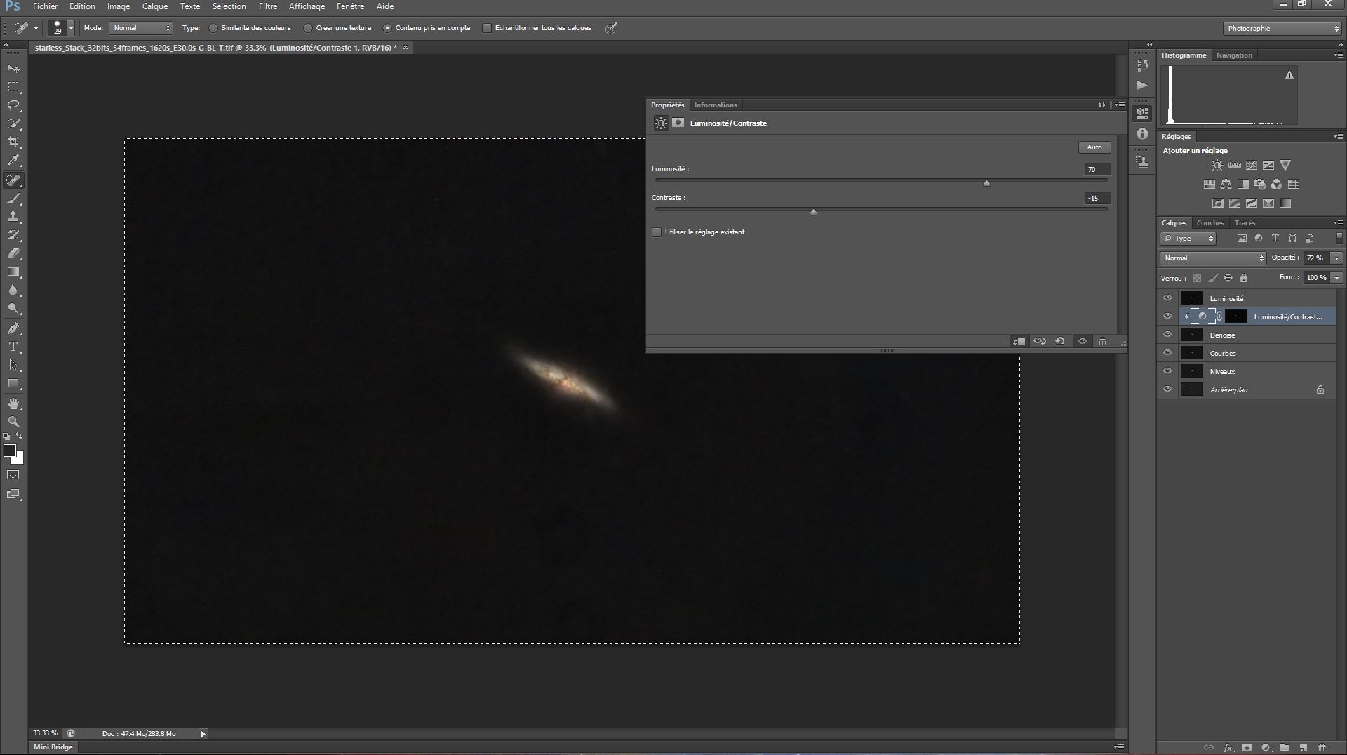 2024-03-11 00_40_37-starless_Stack_32bits_54frames_1620s_E30.0s-G-BL-T.tif @ 33.3% (Luminosité_Contr.jpg